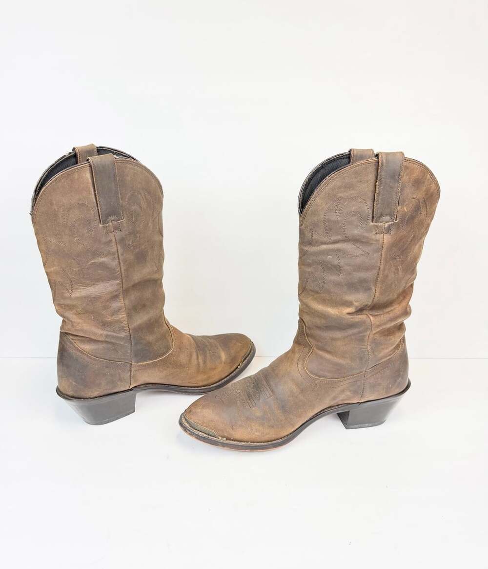 Durango Women RD542 Distressed Brown Slouch Western Cowboy Boots Sz 7M